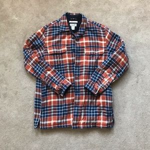 LL Bean fleece lined flannel shirt